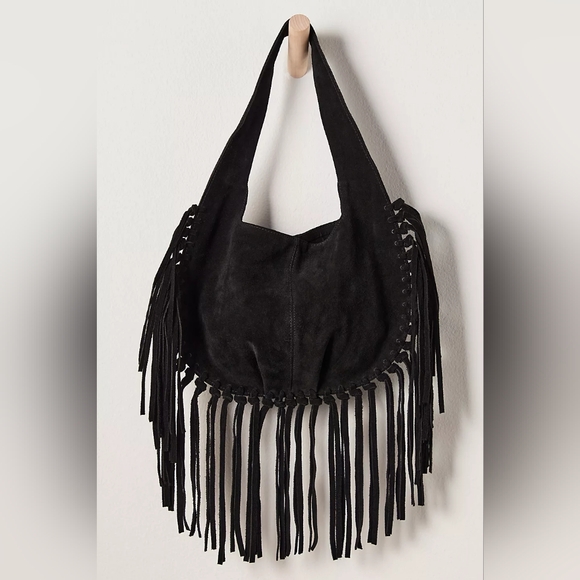 Riley Fringe Bag/Black - Picture 2 of 9